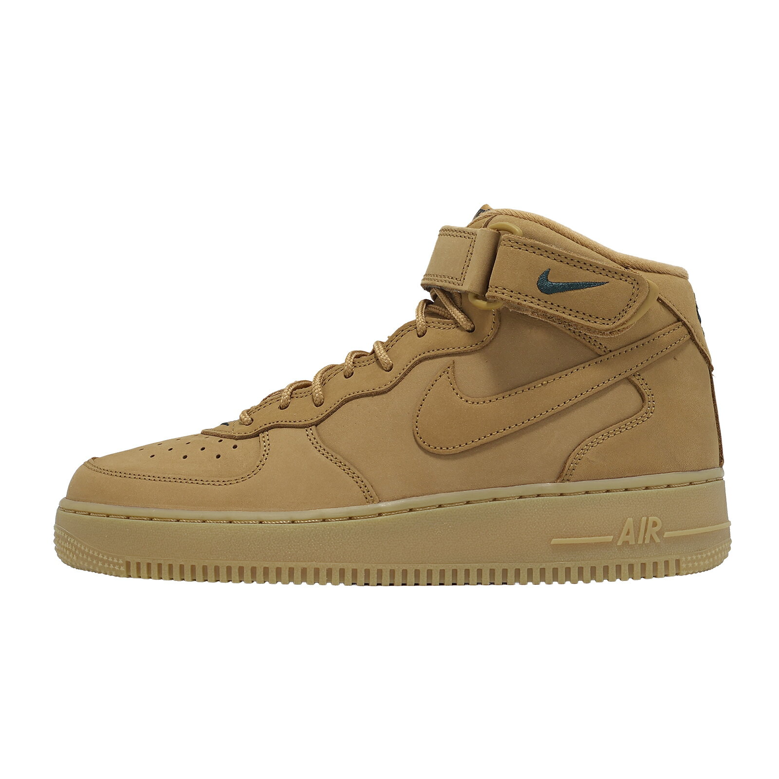 Nike 休閒鞋 Air Force 1 Mid 07 PRM QS 男鞋 卡其 膠底 魔鬼氈 高筒