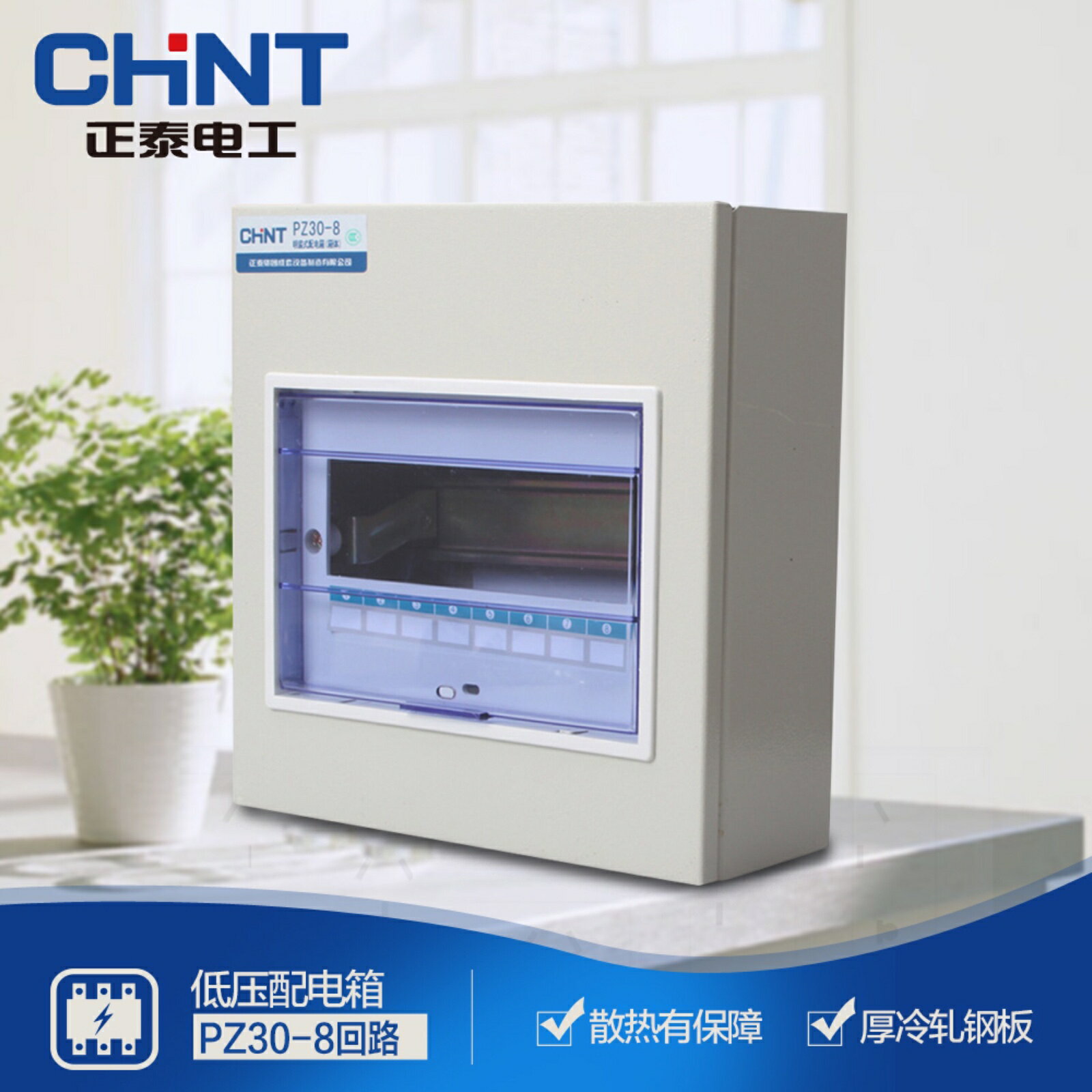 正泰電器 照明箱PZ30-8#迴路 戶內箱明暗配電箱強電箱 空開箱DZ47