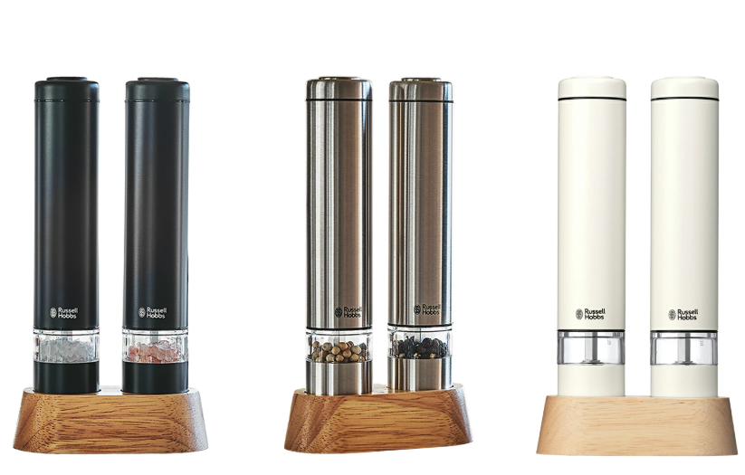 Russell Hobbs 不銹鋼電動胡椒磨鹽 自動胡椒研磨機 7933JP 日本正規品代購