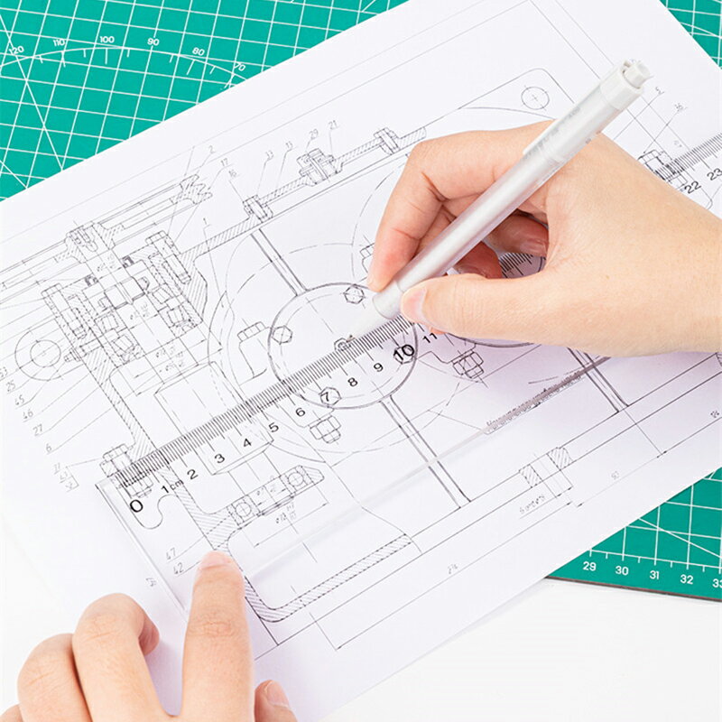 透明直尺【E040】台灣出貨 居家 15cm 30cm 學生 文具 尺 文具用品 辦公用品 波浪尺 得力 學校 開學用品 5