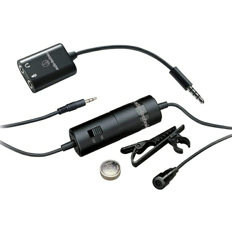 又敗家@日本鐵三角Audio-Technica領夾式全向性電容麥克風ATR3350XiS(含TRRS耳麥孔轉接器,長6.1米)適智慧手機.無反相機.錄影機.錄音機【全館299超取免運】【APP下單點數4倍送】