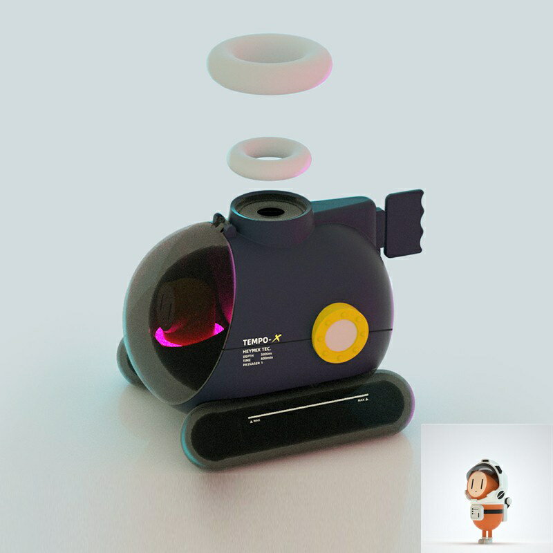 HEY MIX糖波1號 吐圈圈潛水艇加濕器 桌面小型噴煙霧圈 家用創意 生日禮物 加濕器 聲控加濕器 科技創意加濕器 8