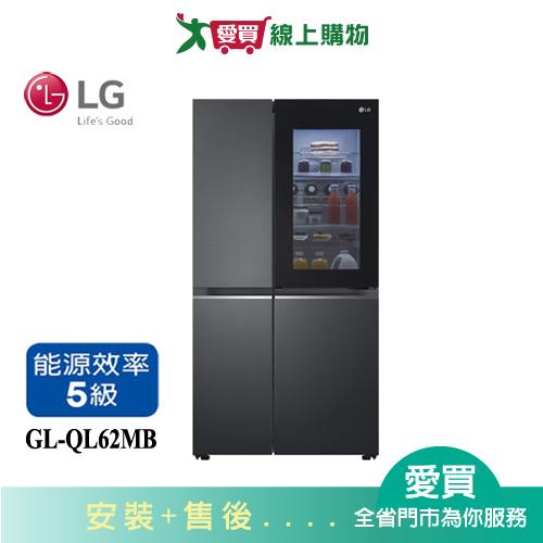 LG樂金653L敲敲看門中門冰箱GL-QL62MB_含配送+安裝【愛買】