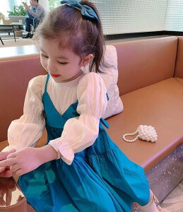 Baby童衣 假兩件式雪紡洋裝 女童洋裝 可愛洋裝 氣質洋裝 88949