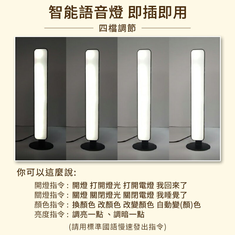 USB桌面語音小檯燈 智能語音燈 聲控燈 三色燈 書桌燈 小檯燈 閱讀燈 補光燈 化妝燈 小夜燈 宿舍燈 插電式 燈條 2