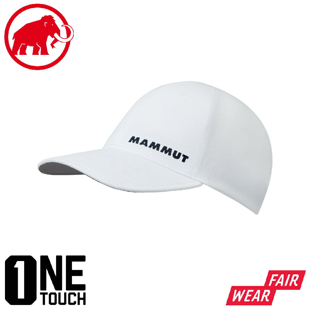 【MAMMUT 長毛象 Sertig Cap 休閒輕量透氣帽《白》】1191-00281/棒球帽/鴨舌帽