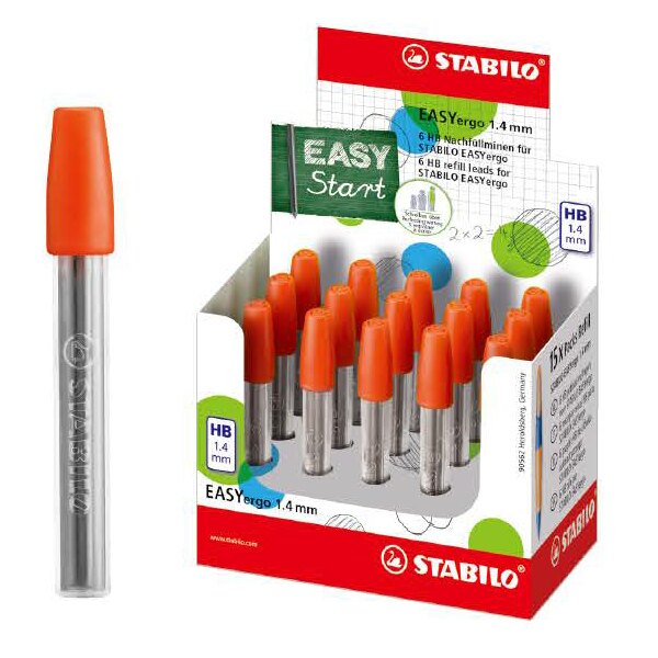 STABILO 德國 思筆樂 EASYergo 1.4 胖胖鉛自動鉛筆專用筆芯 / 單筒 7880/6-HB