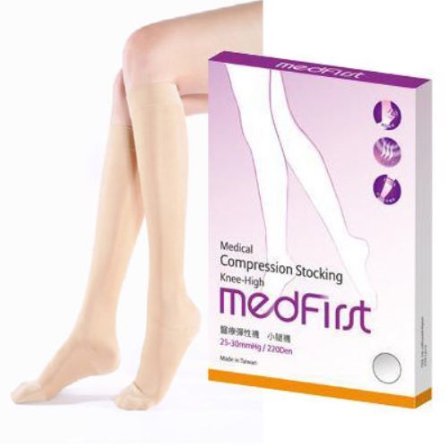 Medfirst 醫療彈性襪 220D 小腿襪 膚色 S號/M號/L號/XL號 (單件)【杏一】