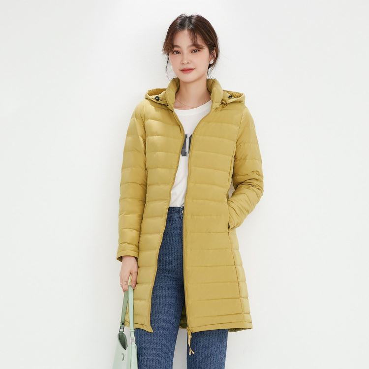 女保暖連帽羽絨外套羽絨衣大衣中長版90%白絨鴨絨4色4碼【24-25-8CX-8961-22】ibella 艾貝拉 1
