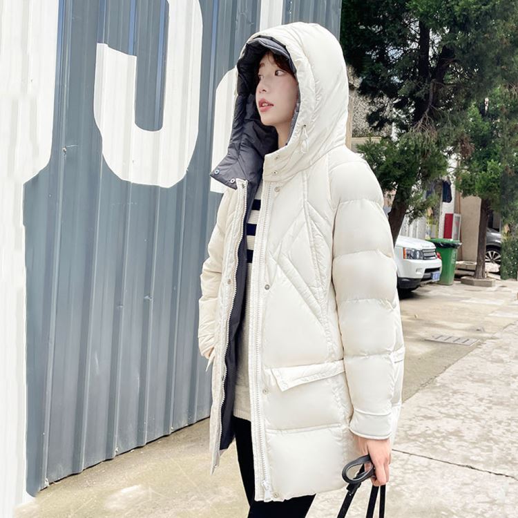 現貨加厚保暖白鴨絨羽絨衣羽絨外套女麵包服【24-25-82163-23】ibella 艾貝拉