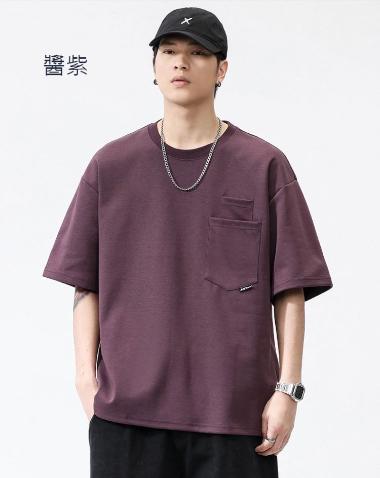 現貨男裝美式復古口袋重磅T恤棉T短袖上衣【38-11-8XZ2623-24】ibella 艾貝拉 4