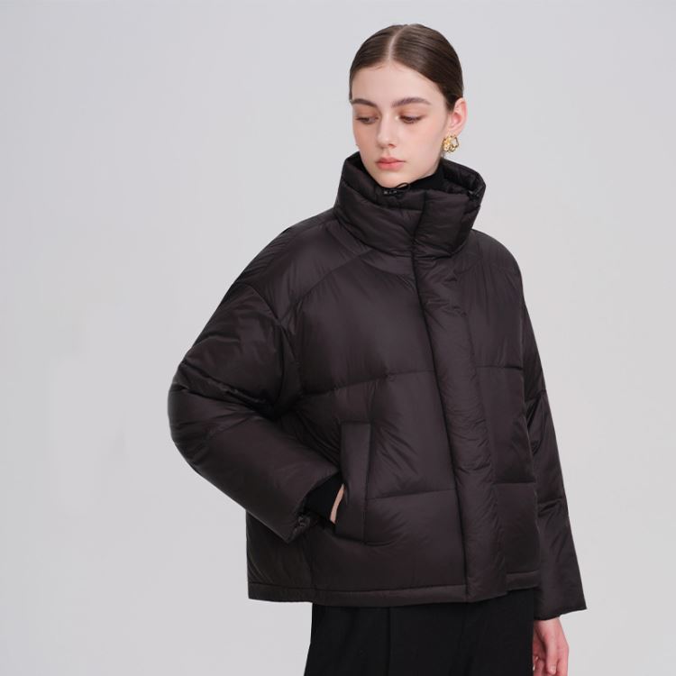 加厚保暖立領羽絨外套短外套羽絨衣大尺碼90%白鴨絨【21-25-8883-25】ibella 艾貝拉