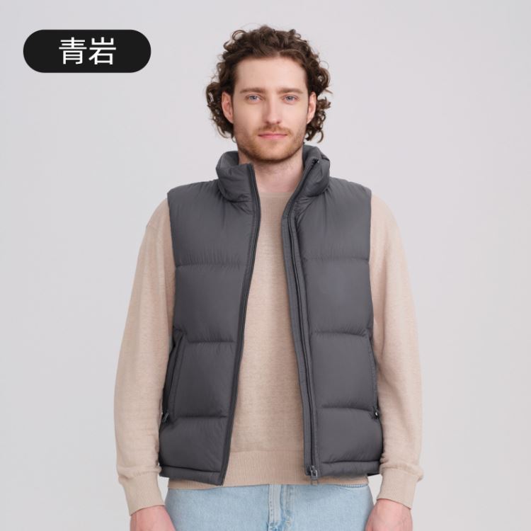 加厚保暖立領羽絨背心外套羽絨衣男90%白鴨絨【21-25-8981-25】ibella 艾貝拉