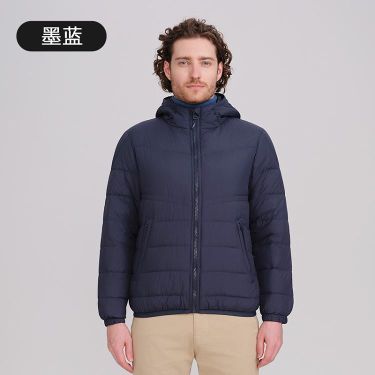 輕型保暖連帽羽絨外套羽絨衣男90%白鴨絨【21-25-8985-25】ibella 艾貝拉 3