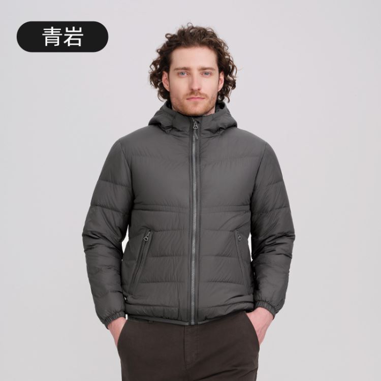 輕型保暖連帽羽絨外套羽絨衣男90%白鴨絨【21-25-8985-25】ibella 艾貝拉 6