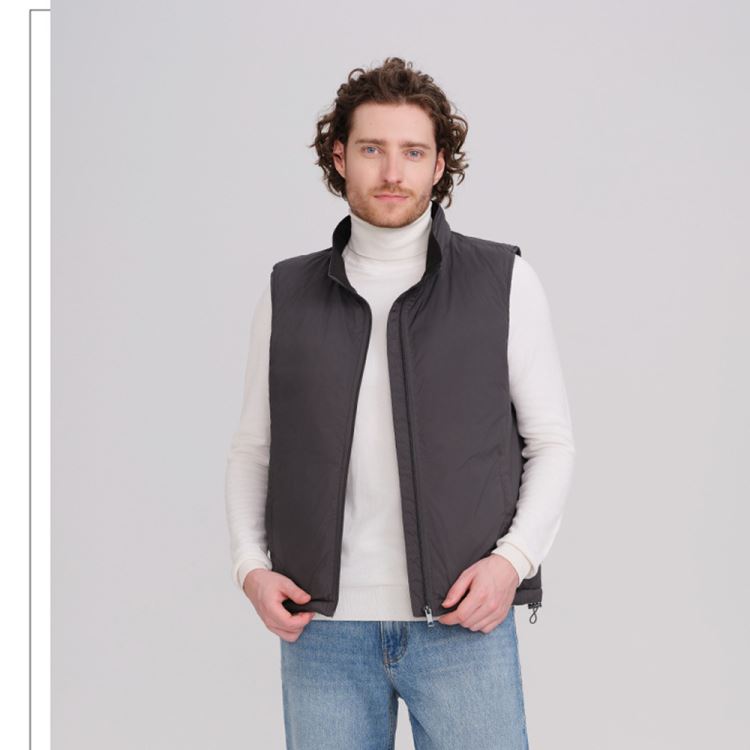 輕型保暖立領羽絨背心外套羽絨衣男90%白鴨絨【21-25-8996-25】ibella 艾貝拉