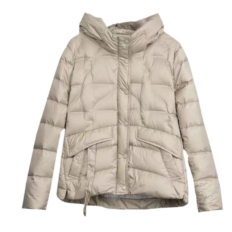 保暖90%白鴨絨連帽羽絨外套羽絨衣女【25-25-852550-25】ibella 艾貝拉