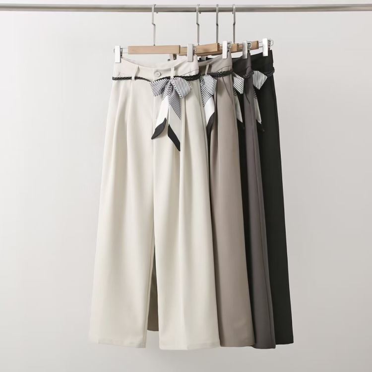 高腰垂感休閒褲直筒褲寬褲長褲【88-27-8250229-25】ibella 艾貝拉