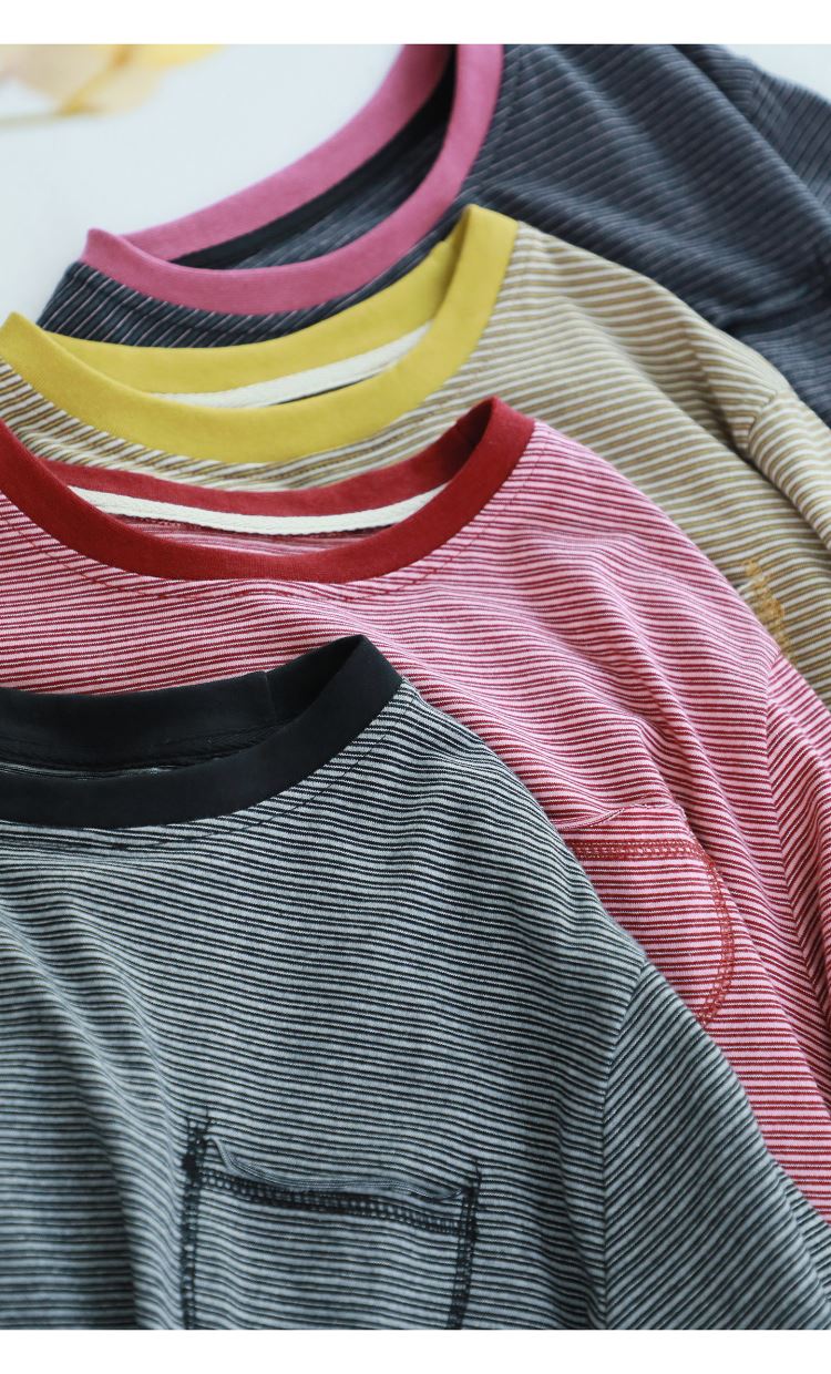 女款條紋圓領寬鬆短袖T恤【75-11-826062-26】ibella 艾貝拉 5