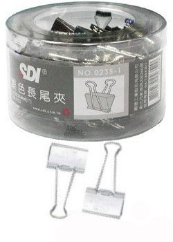 SDI (手牌) NO.0235-1 (25mm) 銀色長尾夾