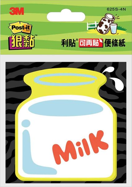 3M 625S-4N狠黏牛奶可再貼便條紙