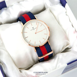 范倫鐵諾Valentino 玫瑰金刻度帆布手錶對錶腕錶 中性款男女皆可 柒彩年代【NE1650】單支