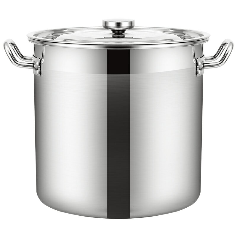 商用加厚不銹鋼湯桶電磁爐專用鍋具帶磁底湯鍋大容量平底鹵肉大桶
