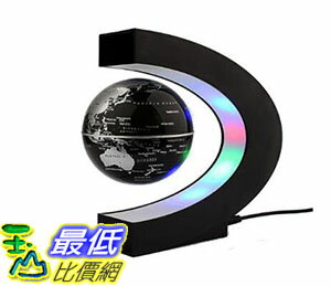 美國直購 懸浮地球儀 Magnetic Levitation Floating 3 Inches Globe World Map with LED Ligh