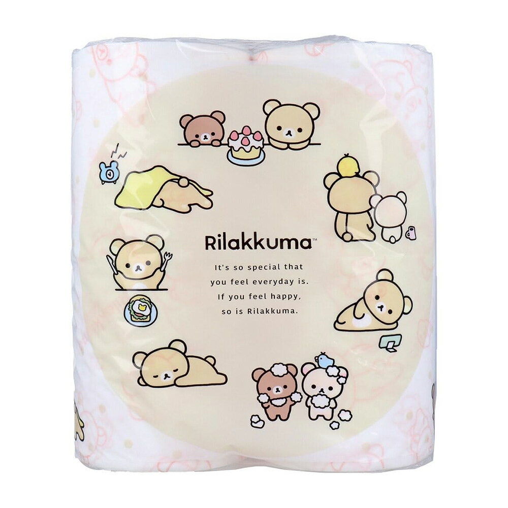 日本 HAYASHI 拉拉熊印花滾筒衛生紙(33m/4捲1袋)