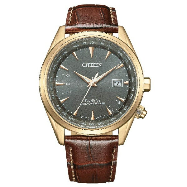 CITIZEN星辰 CB0273-11H GENT'S 光動能電波對時萬年曆腕錶 棕 43mm｜樂天全館特惠中★指定刷卡回饋10%