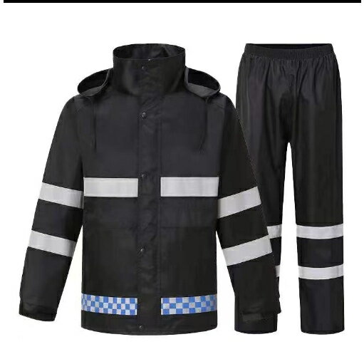 防水反光雨衣 反光雨衣雨褲套裝新式交通服兩件式男防水反光騎行勞保熒光黃