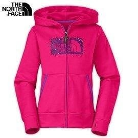 [ THE NORTH FACE ] 女童 抗UV刷毛兜帽外套 桃粉紅 / 特優惠$1399 / A9EE1D7