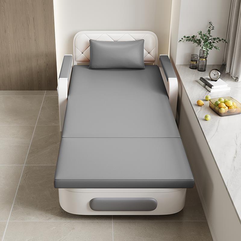 陽臺多功能床單人沙發床折疊兩用小戶型網紅款科技布折疊床伸縮床