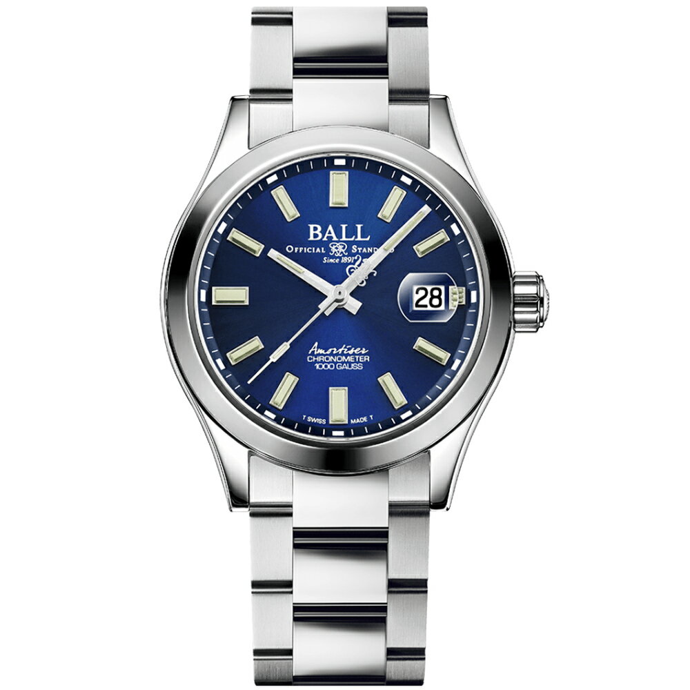 BALL 波爾錶 Engineer Master II系列 COSC天文台認證機械腕錶(NM3000C-S2C-BE)-41mm-藍面鋼帶【刷卡回饋 分期0利率】【APP下單4%點數回饋】