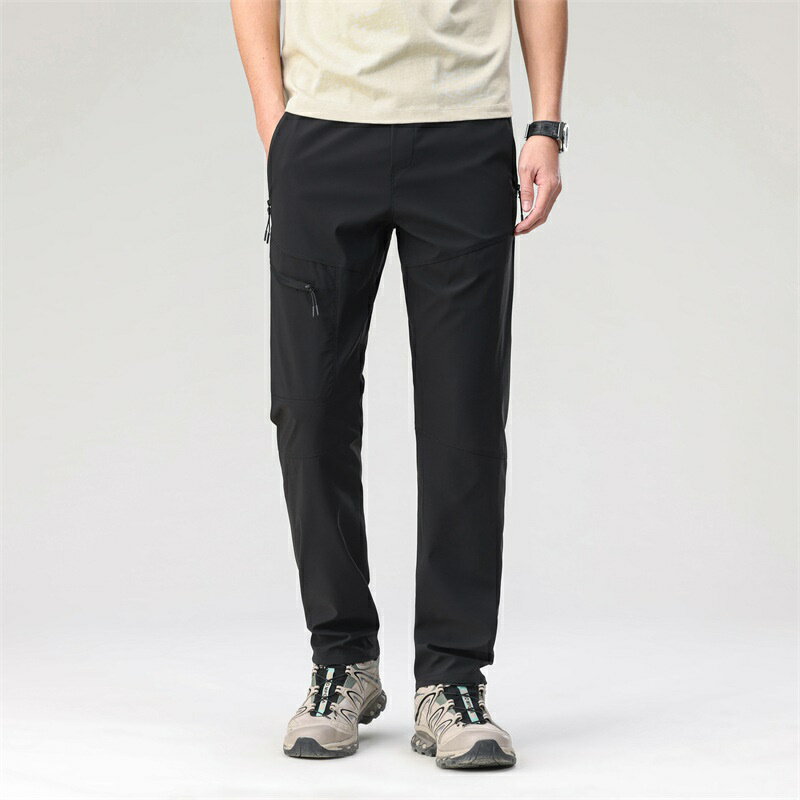 現貨+預購 休閒褲直筒長褲-清涼微彈透氣防潑水男褲子3色74kn83【獨家進口】【米蘭精品】