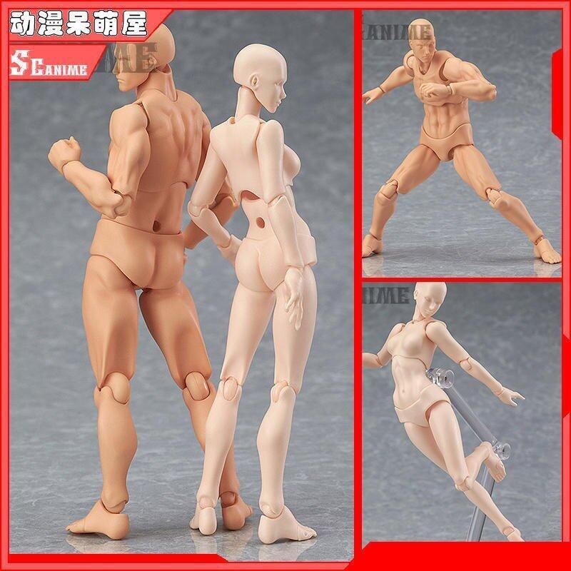 動漫美術SU描人偶模特 繪畫速寫漫畫工具人體模型關節可動擺件