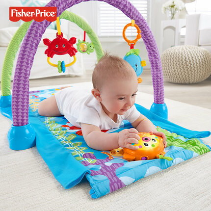 費雪音樂海馬健身器DRD92多功能雙面便攜健身器 FXC14嬰兒游戲毯