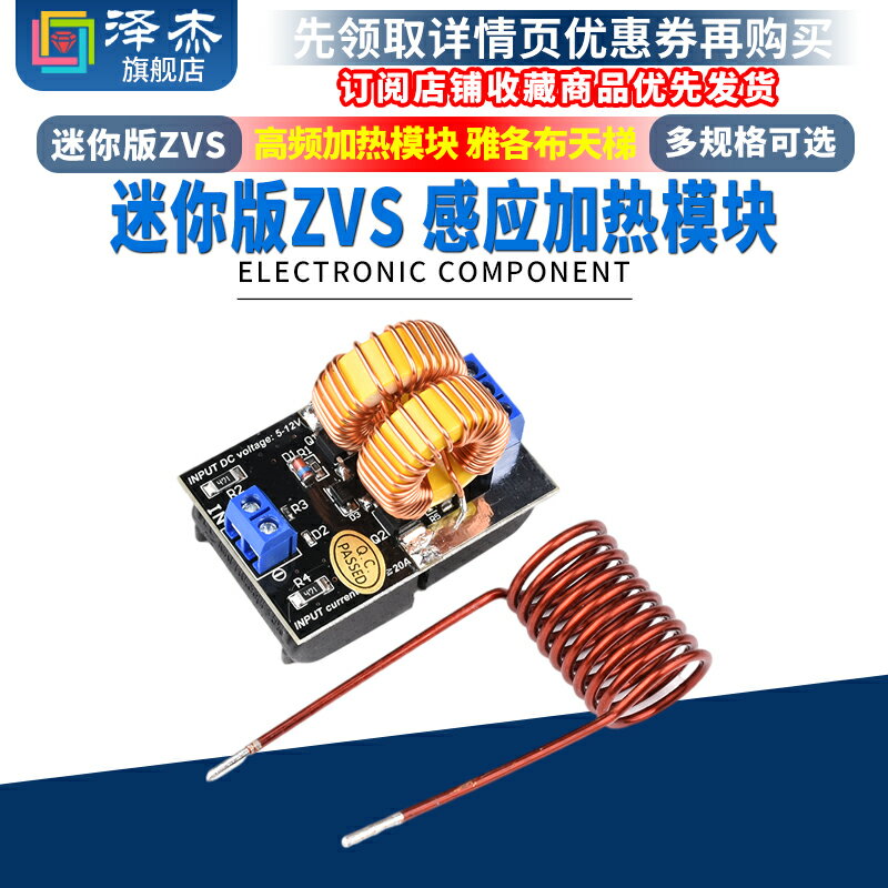 感應加熱 迷你版 ZVS 無抽頭 高頻加熱機 特斯拉模組 雅各布天梯