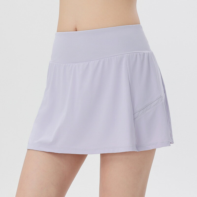 【巴黎精品】現貨+預購 女運動服瑜珈裙運動褲裙瑜珈服居家運動服親膚透氣-高腰口袋防走光百搭女裙子a1jo60