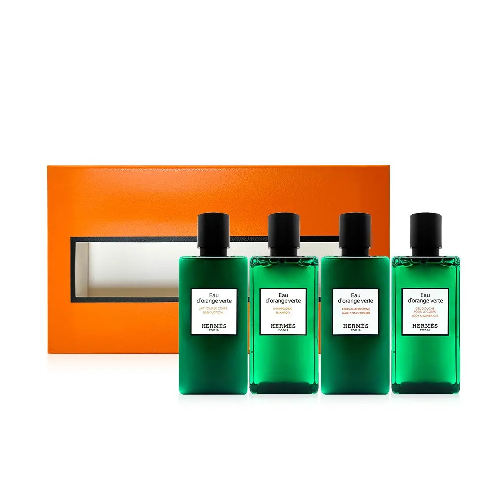 Hermes 愛馬仕 橘綠之泉旅行沐浴禮盒 40ml ×4_國際航空版