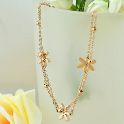 現貨+預購 玫瑰金手鍊 鑲鑽銀飾-精美時尚雛菊母親節生日情人節禮物女飾品71ah8【獨家進口】【米蘭精品】 2