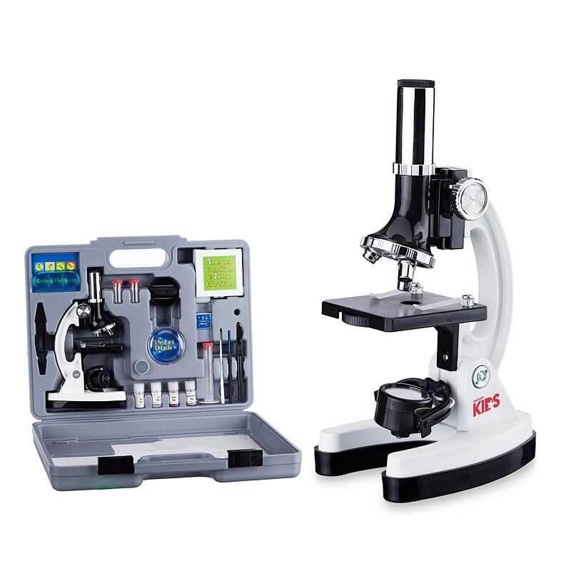 [2美國直購] AmScope 120X-1200X 兒童入門級顯微鏡 52件組 M30-ABS-KT2-W STEM