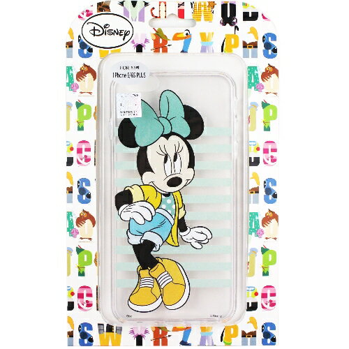 【Disney】iPhone6+/6S Plus 5.5吋 橫條系列 彩繪透明保護軟套 2