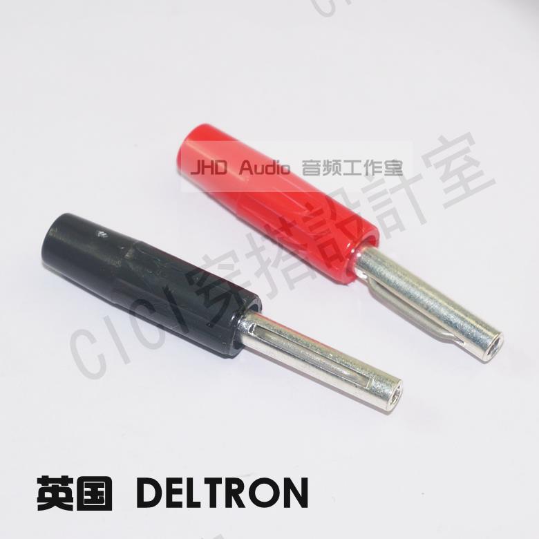 【299出貨】全新進口 英國DELTRON 發燒 4mm鍍銀 香蕉頭音箱插頭 喇叭線插頭【亞德機械五金家居】