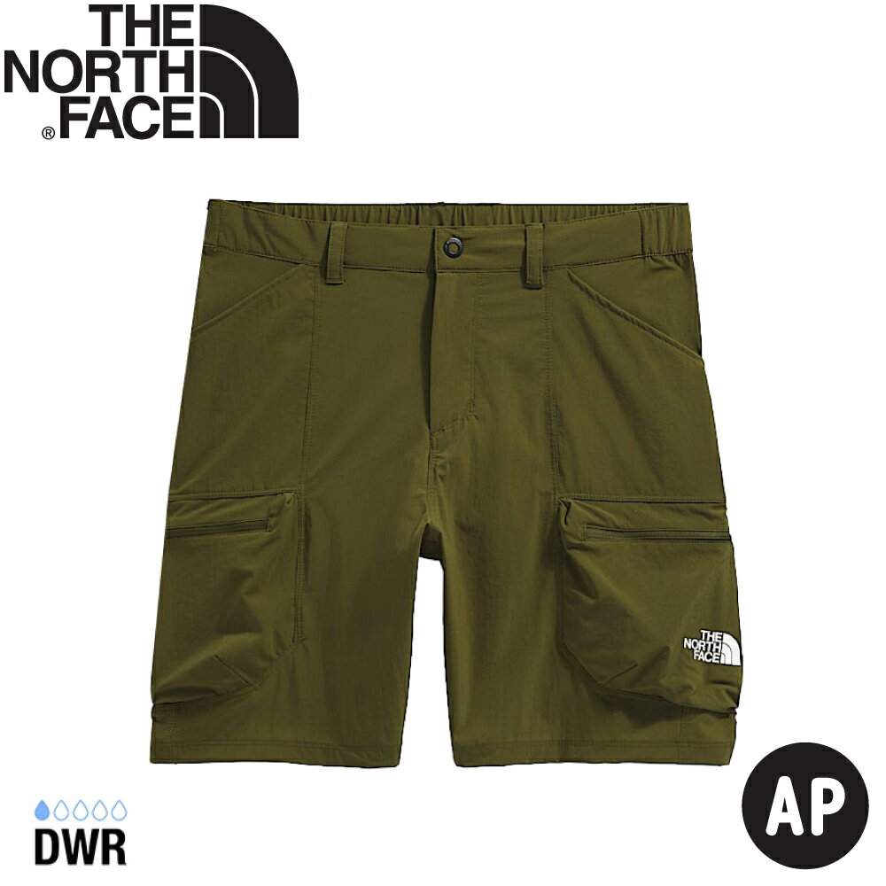 【The North Face 男 排汗短褲 AP《橄欖綠》】883Q/休閒短褲/運動短褲/戶外短褲