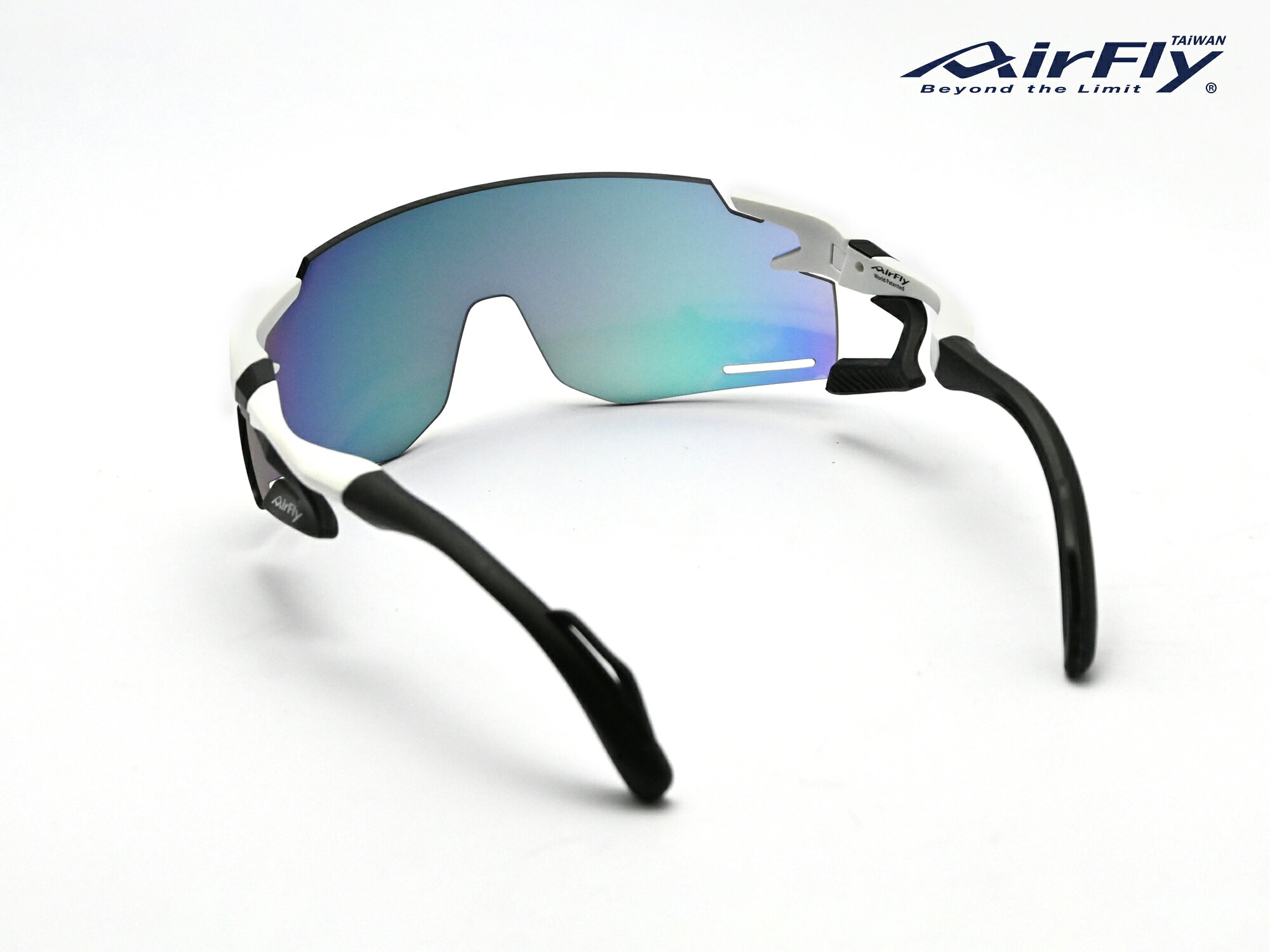 【AirFly】滑輪國手李巧容同款｜AF301BKTD【特製變色款】｜301-C2無鼻墊運動太陽眼鏡 特級金水銀鏡片 珍珠白 9