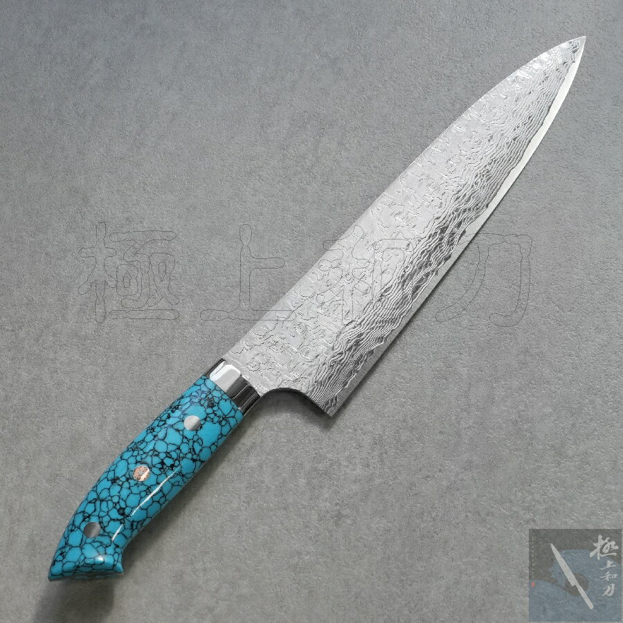 佐治武士 牛刀 菜刀 精修切肉刀 SG2粉末鋼 大馬士革紋鑽石紋 附桐箱 210/240 mm SA1601 SA1602【極上和刀】【日本高品質菜刀】【領券滿額再折千7/31止】