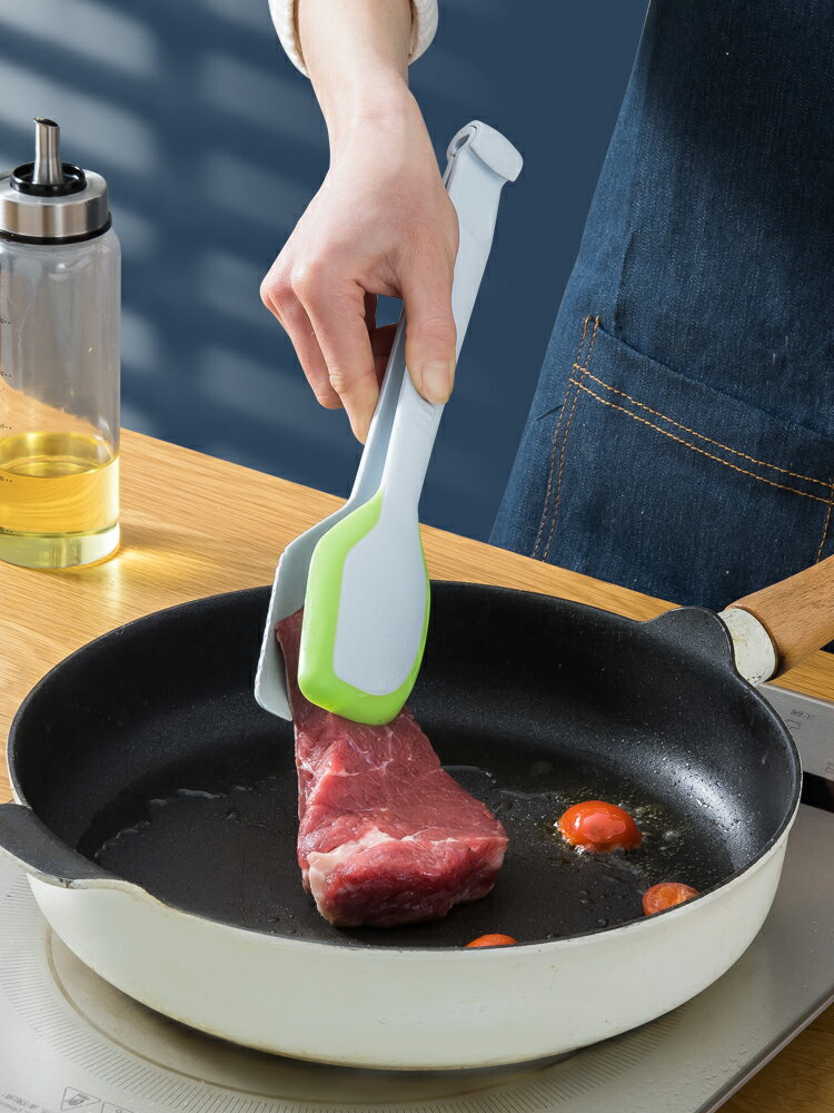優購生活 矽膠夾子耐高溫烤肉夾廚房食品夾煎牛排油炸燒烤家用多功能食物夾