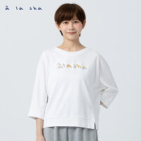 a la sha 立體繡花Logo連袖T a la sha 立體繡花Logo連袖T