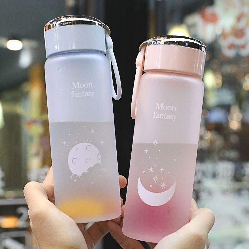 水杯男少女可愛卡通磨砂網紅清新便攜ins簡約創意學生塑膠杯子